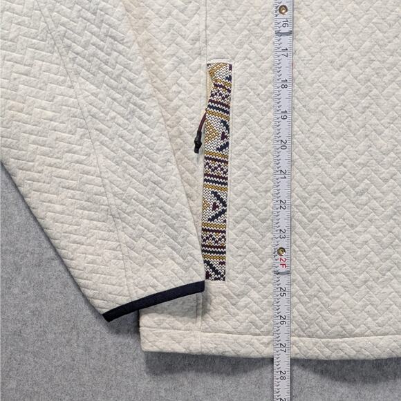 NWT Chubbies The Sandstorm Quilted Quarter Zip Sweater Mens M Beige Pullover - Picture 6 of 11